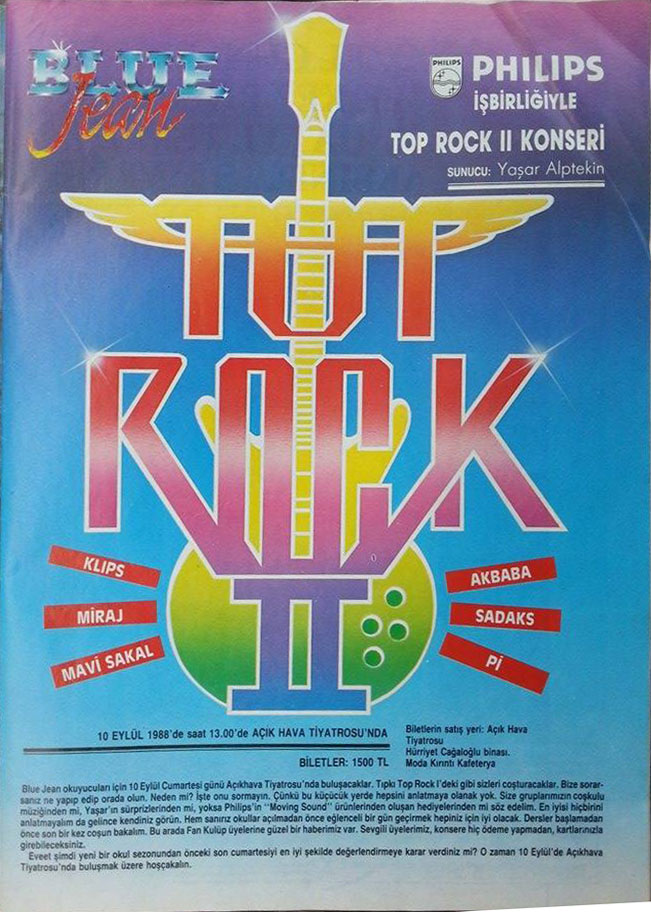 1988-09-10 Blue Jean Top Rock II (Klips, Mirage, Mavi Sakal, Akbaba, Sadaks, Pi)
