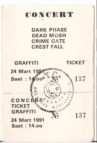 1991-03-24 DarkPhase, Dead Mosh, Crimegate, Crestfall