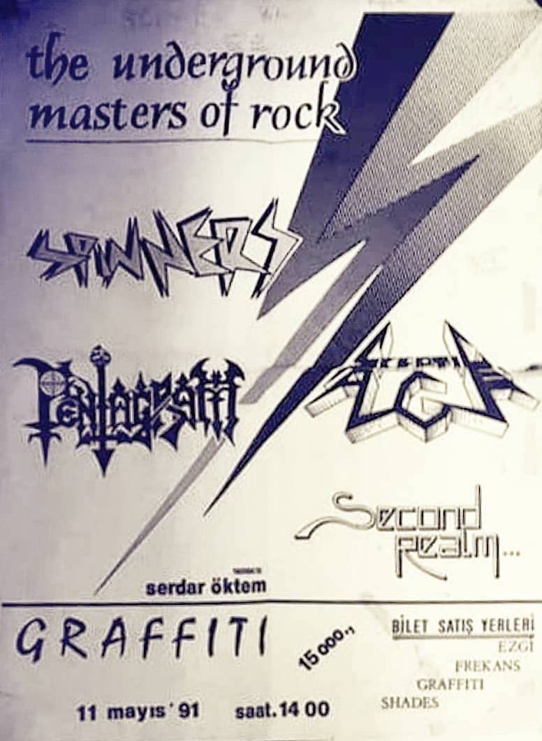 1991-05-11 Pentagram, Spinners, Sceptic Age, Second Realm