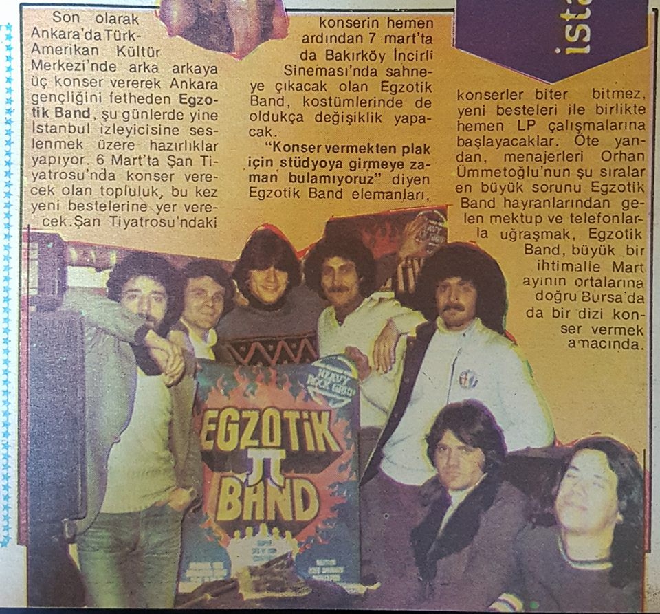 1982-02-27 Egzotik Band (Turkiye Rock Tarihi sayfasindan)