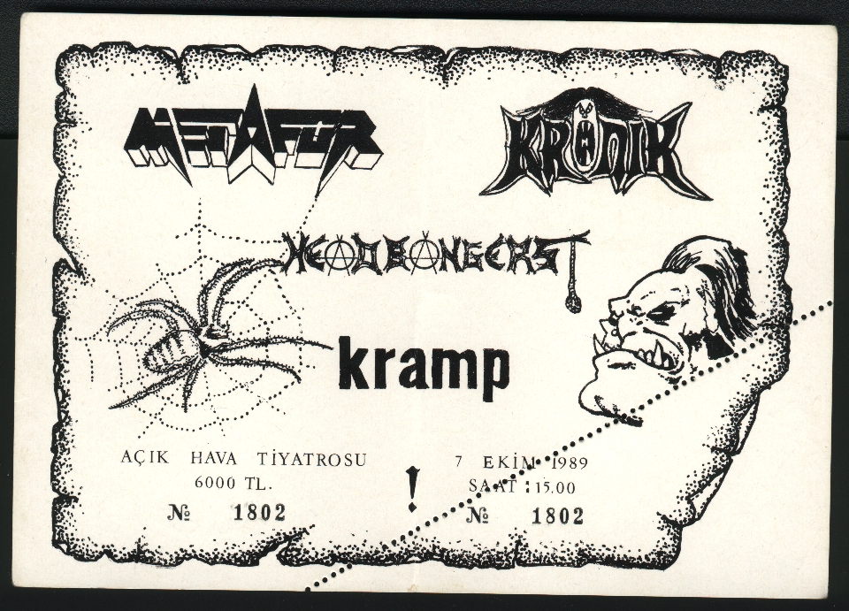 1989-10-07 Kronik, Metafor, Kramp, Headbangers