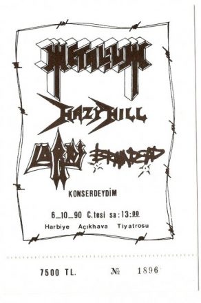 1990-10-06 Metalium, Hazy Hill, Lords, Braindead