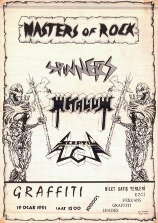 1991-01-19 Spinners, Metalium, Sceptic Age