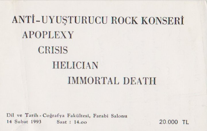 1993-02-14 Apoplexy, Crisis, Helician, Immortal Death