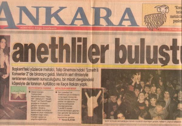 1993-03-13 Hürriyet Ankara (Hazy Hill, Metalium, Dark Phase, Deathroom)