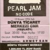 1996-11-19 Pearl Jam bilet