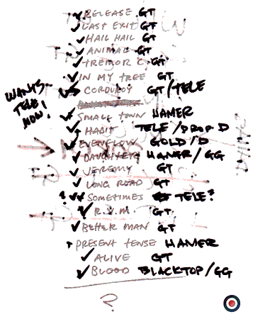 1996-11-19 Pearl Jam setlist (2)